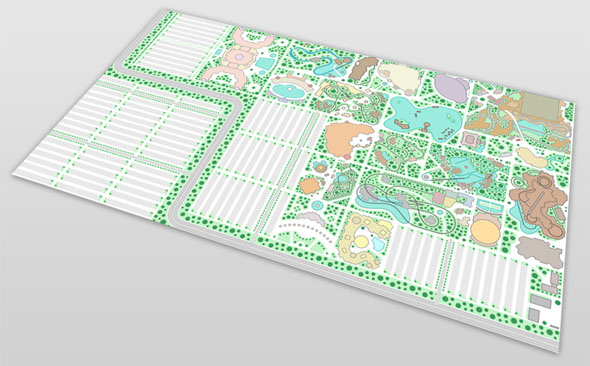 Parkplan Freizeitpark-Planspiel